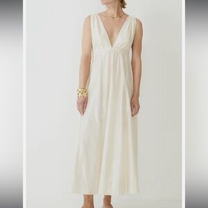 NWT J. Crew Plunge Neck Metallic Dress